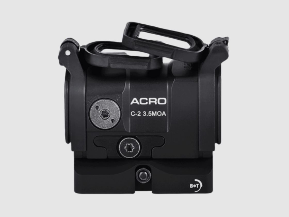 Aimpoint 200755 Acro C-2 3.5 MOA schwarz mit Weavermontage und Flip Cap