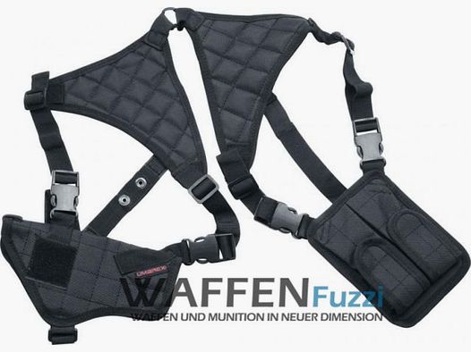 Shoulder holster made of nylon for large caliber pistols and revolvers