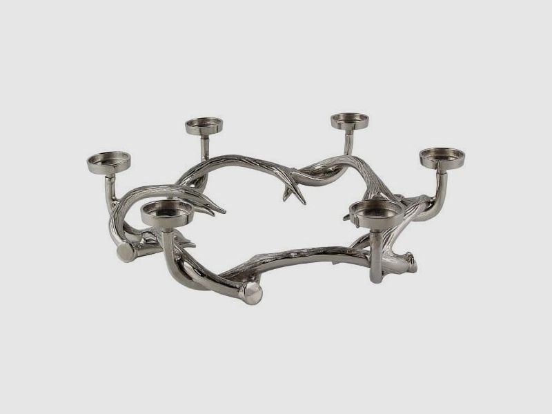 Kaheku Aldan Geweih Kranz vernickelt Ø 54 cm