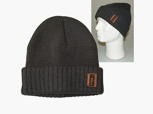 Mütze gestrickt Grau