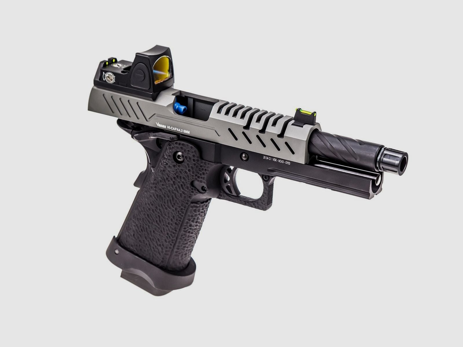 REPLIK GBB GAS HI-CAPA 4.3 SCHWARZ / GRAU 0,9J + ROTPUNKTVISIER BDS, Bild 3 von 4