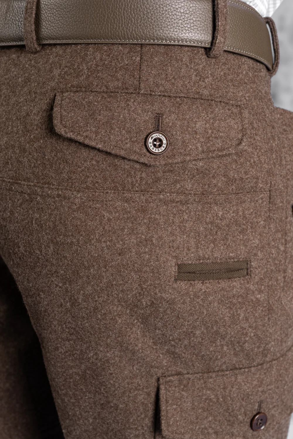 Habsburg Loden Pantaloni Walter in Marrone, immagine 5 di 5