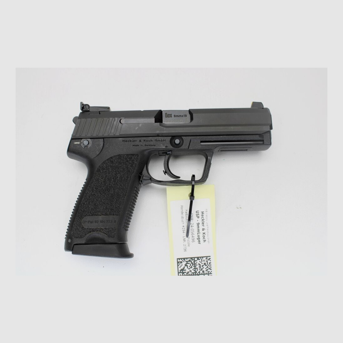 Pistole Heckler & Koch USP mit Box, 2tem Magazin Anleitung und Anschussbild 9mmLuger