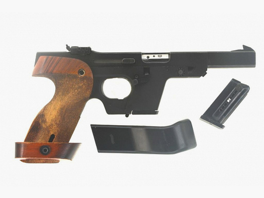 Sportpistole KK-Matchwaffe halbautomat. Pistole Walther GSP Kal. .22 l.r., Bj. 1980, sehr schön!