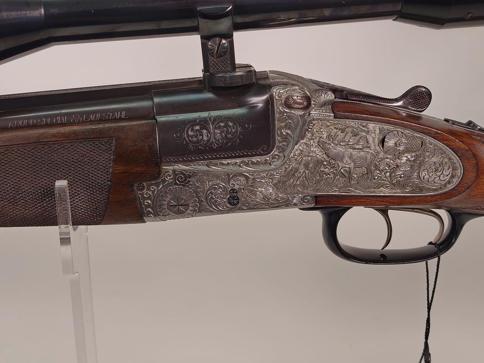 Friedrich Wilhelm Heym Mod. 22 SS side-lock double rifle 7x65R with Zeiss Diasta