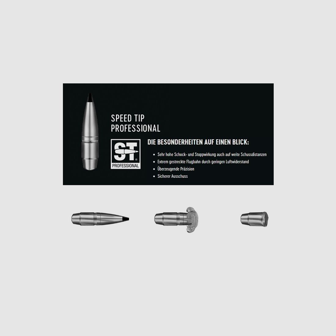 RWS cal. 8.. cartouches pour carabine 8x68S Speed Tip Pro TM 20 pièces 11,7 g/180 gr