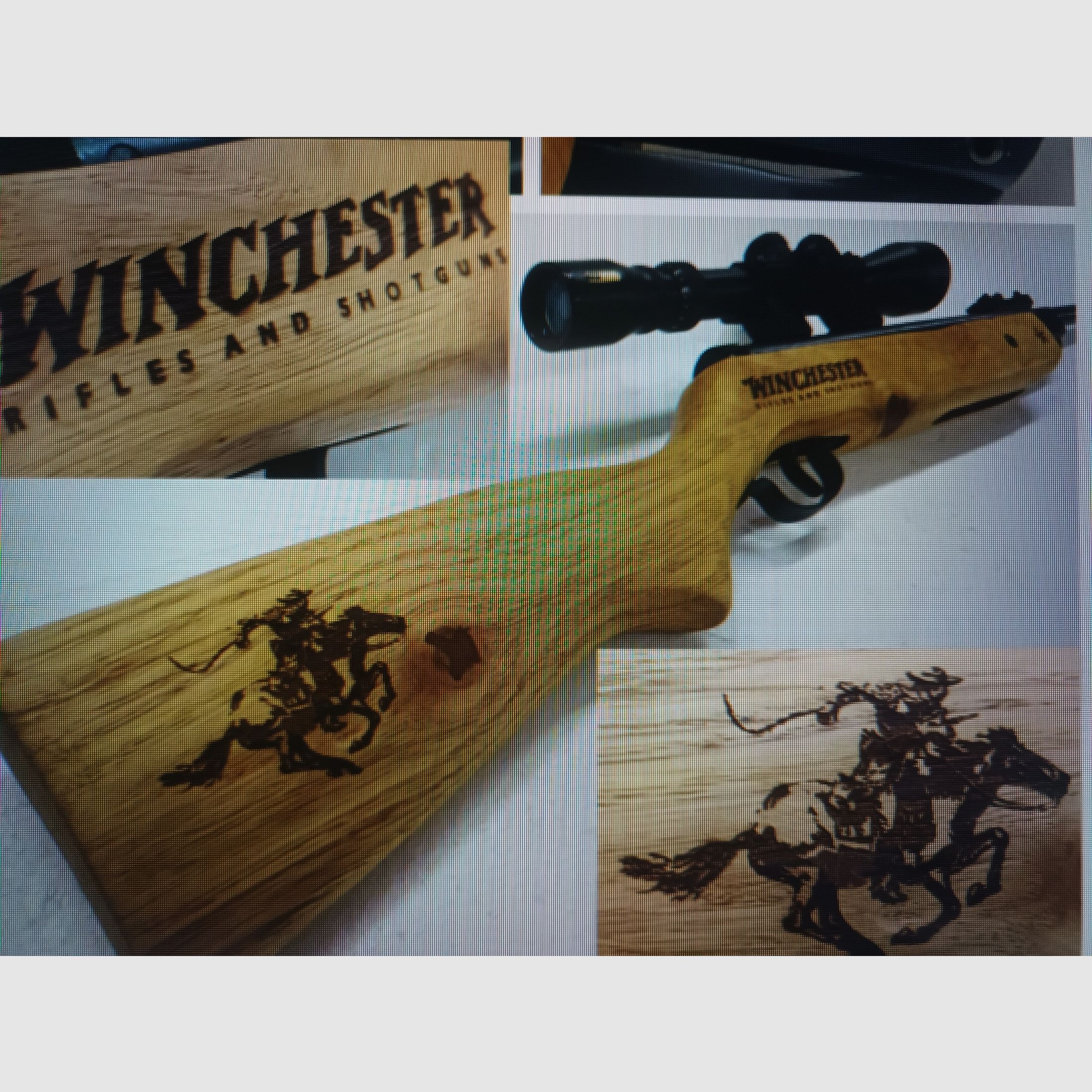 CARABINA AD ARIA COMPRESSA + cannocchiale 3-9x40 __ PEZZO UNICO __ Winchester motivo «CALCIO», immagine 1 di 8