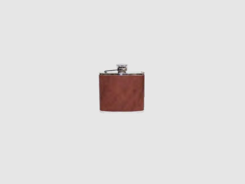 Fritzmann bottiglia di cognac con rivestimento in pelle marrone 120ml