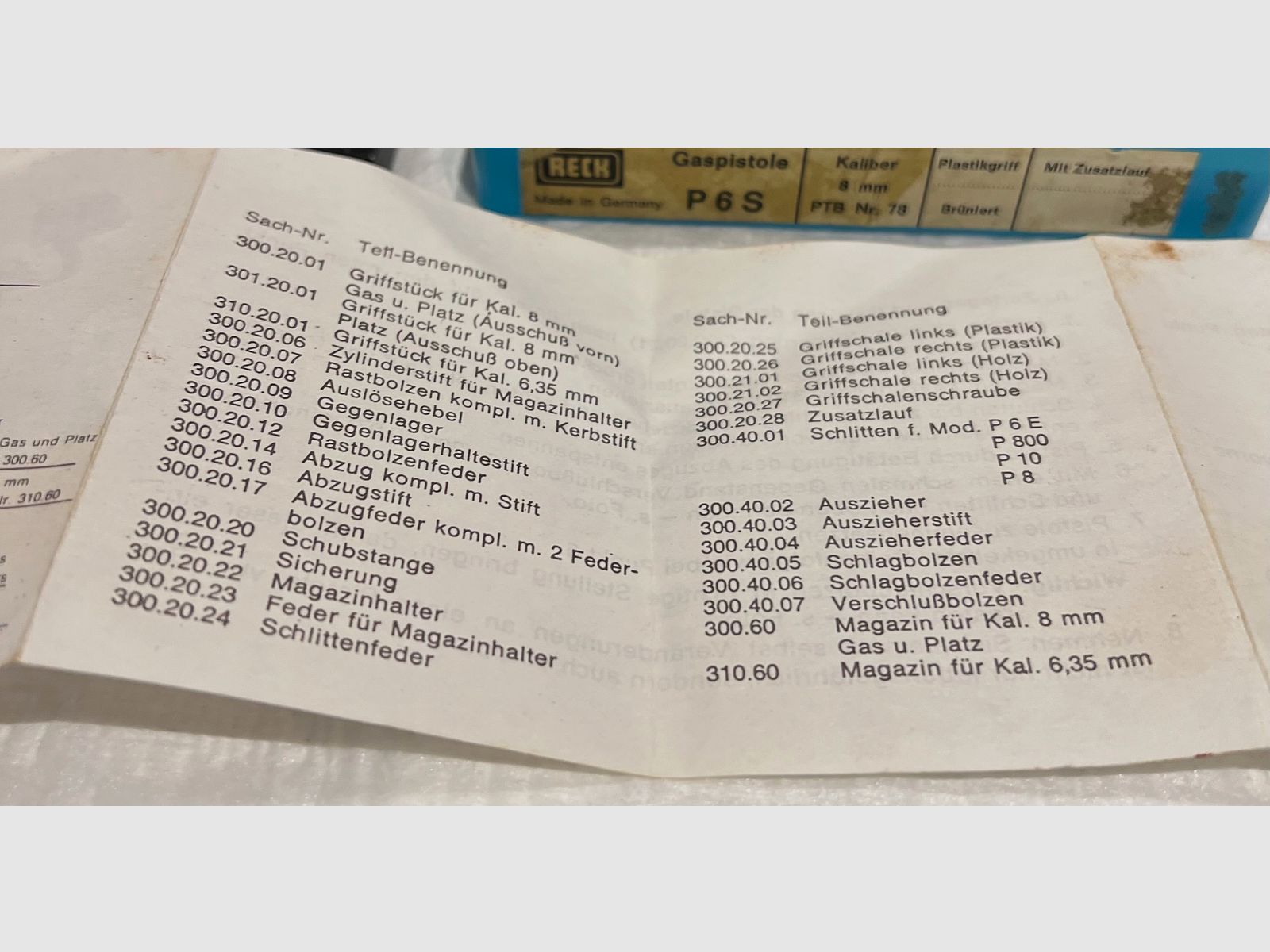 Reck P6 8mm Schreckschusspistole
