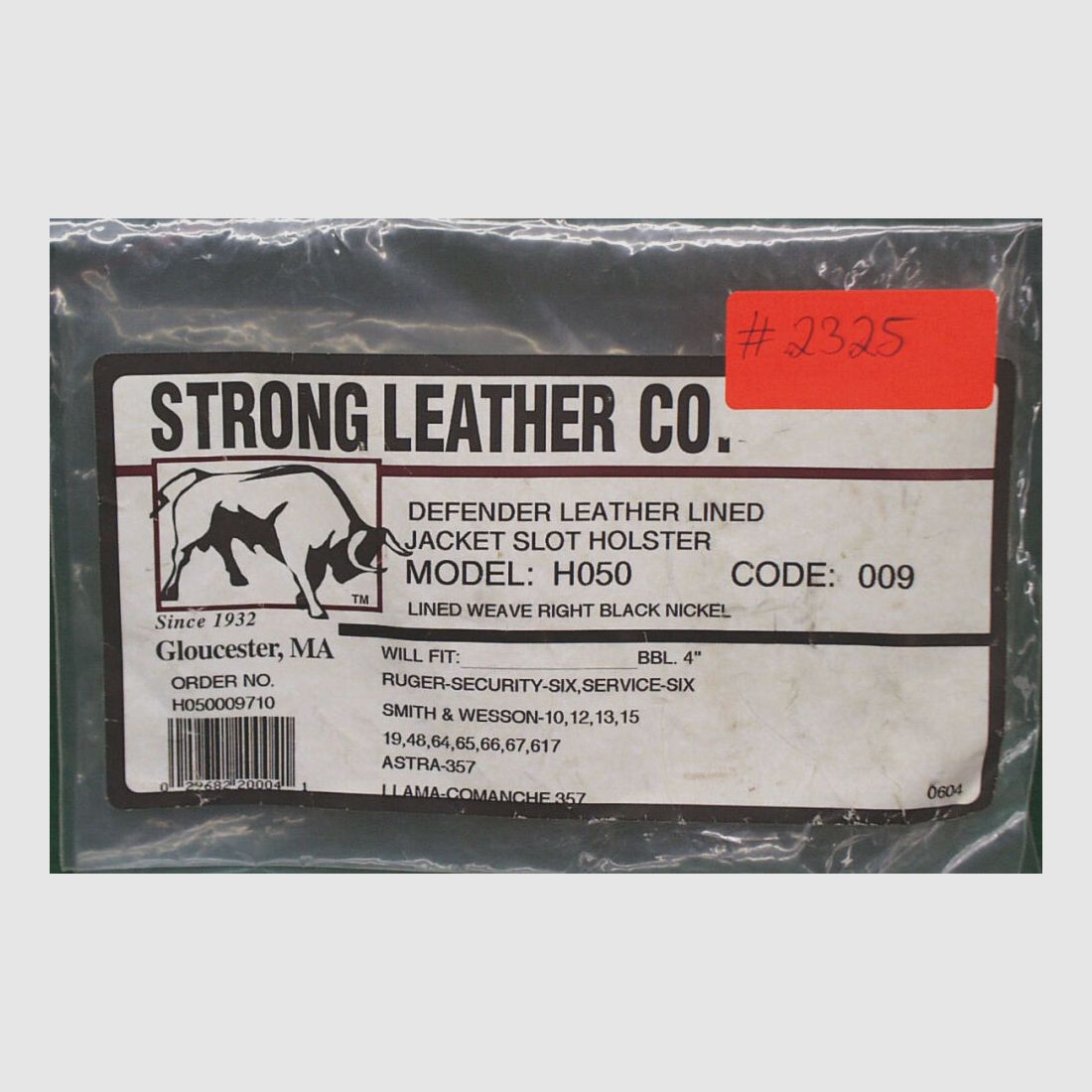 Strong Leather Co. Leder Holster 4" Zoll, Model: H050 9