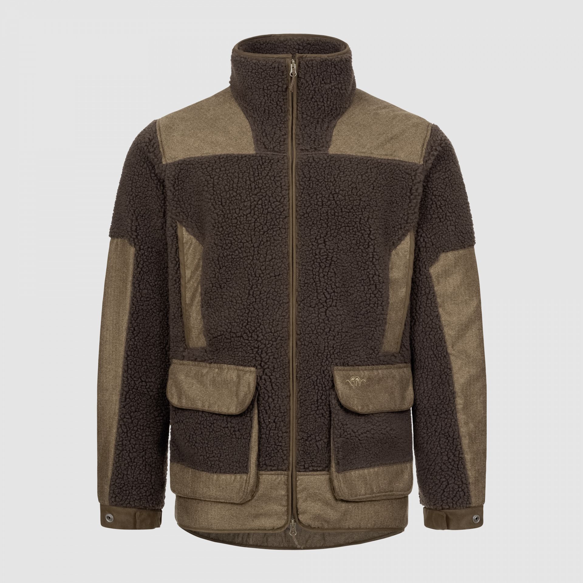 Blaser Herren Sherpa Fleece Jacke dunkelbraun