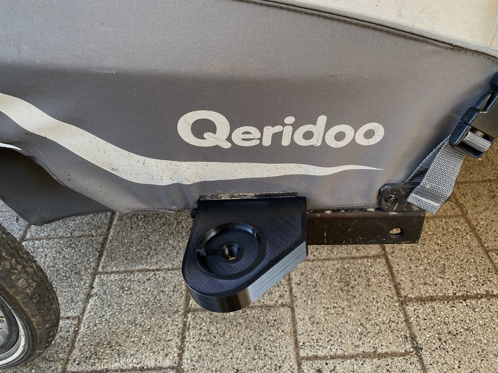 Buggyrad holder professional for Qeridoo Kidgoo & Sportrex trailer - right
