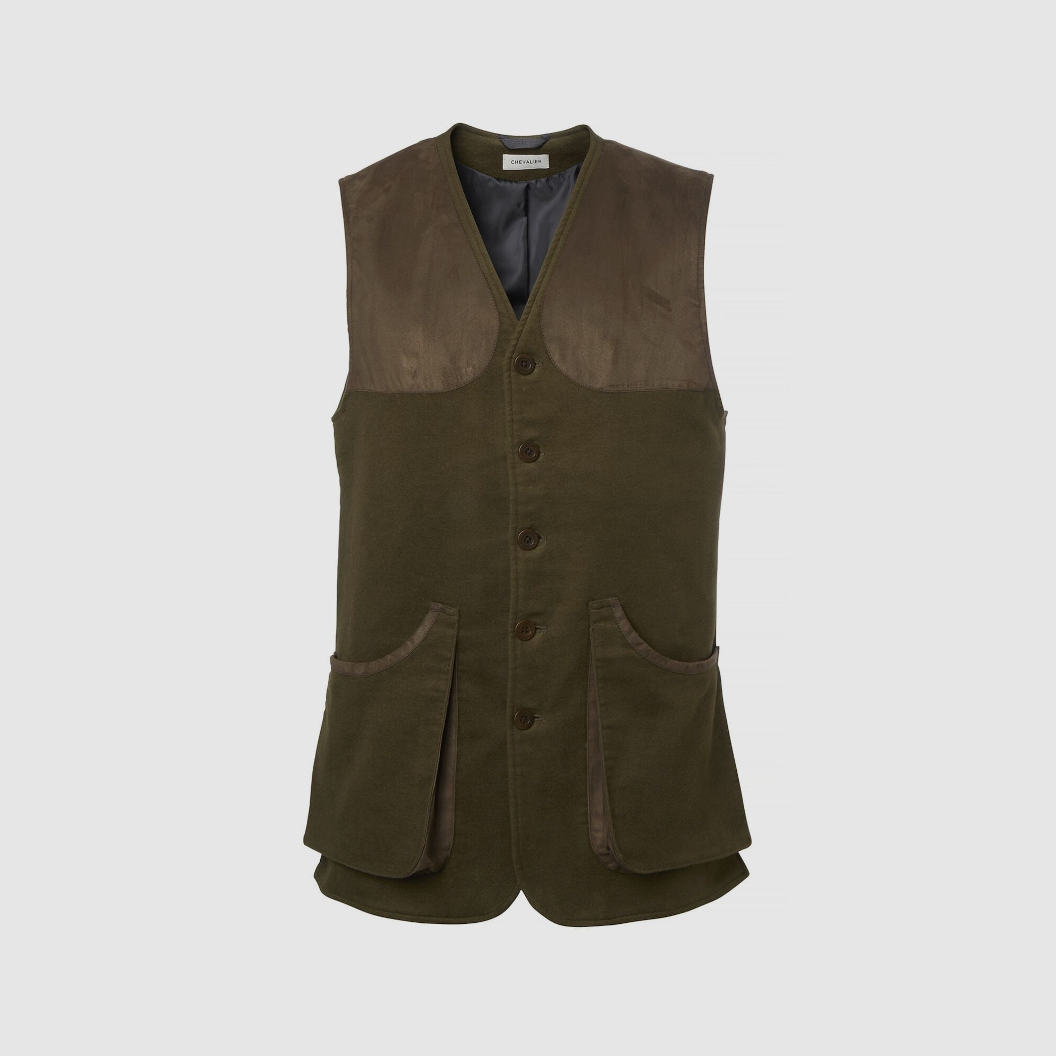 Gilet de tir Chevalier Preston en Moleskin Vert Forêt S