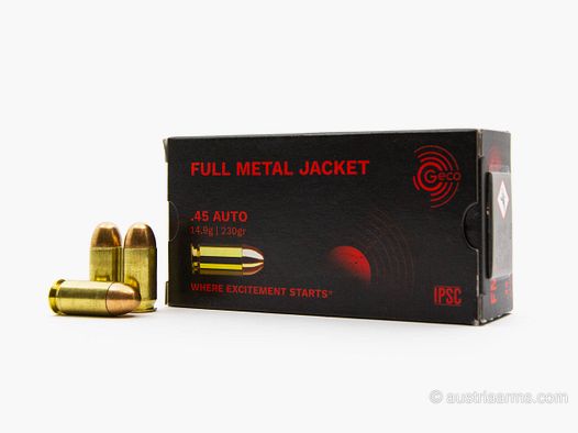 GECO 230gr FMJ, .45 AUTO/ACP – 50/1.000 Schuss
