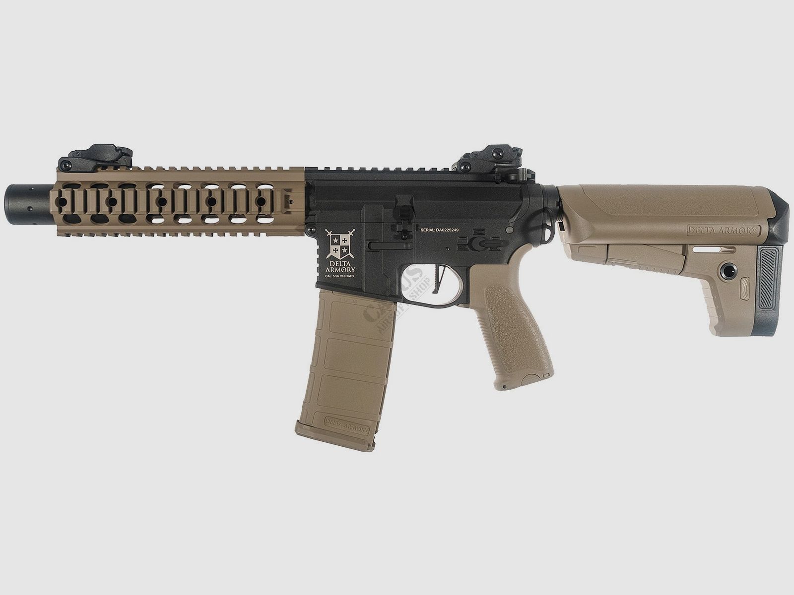 AR15 SilentOps 8" Bravo  (Tan Schwarz) max. 0,5J - Delta Armory