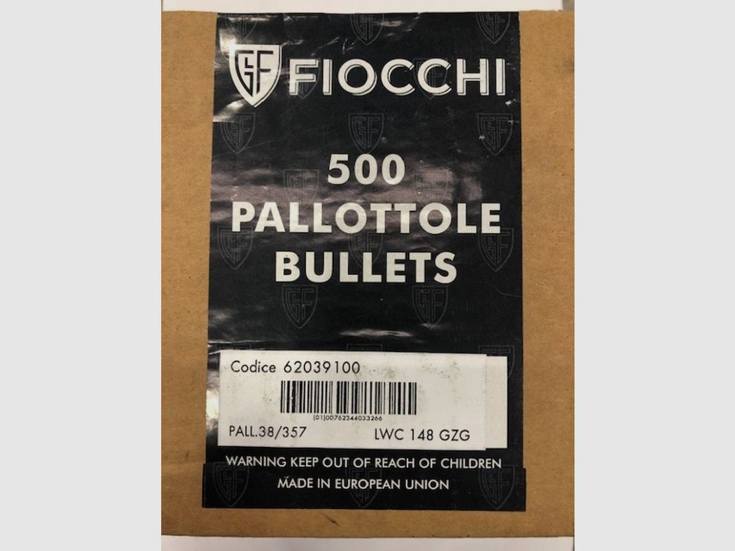 FIOCCHI BALAS DE PLOMO 38/357 GR148WC, imagen 2 de 2