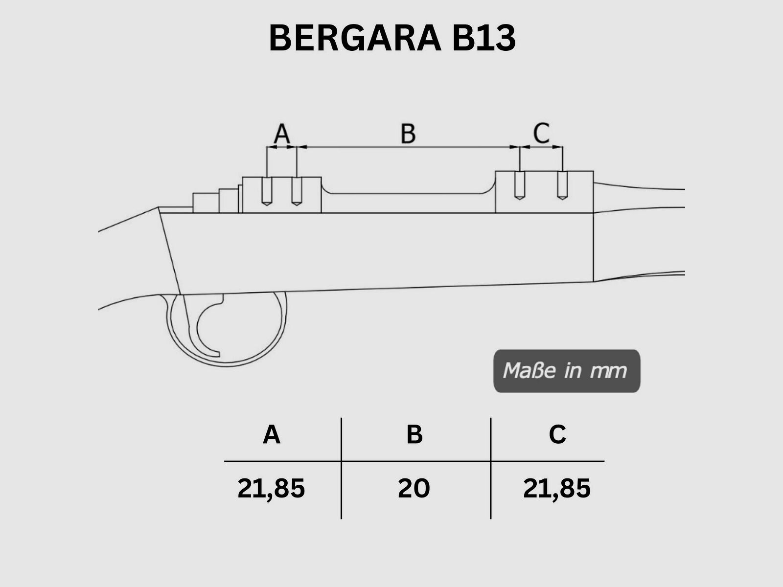Rifle Doc Picatinny Weaver STAHL Schiene für Bergara B13 | Special Tactical