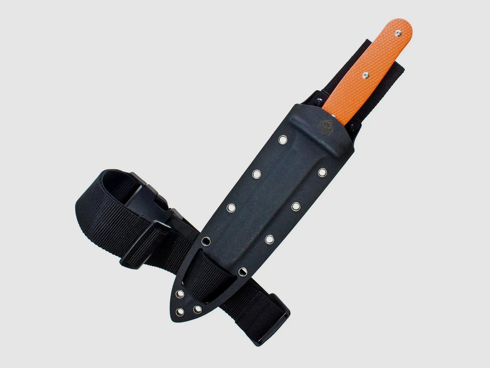 PUMA XP pig sticker 13, Abfangmesser, Orange G10 mit Fischhaut, Kydex Scheide