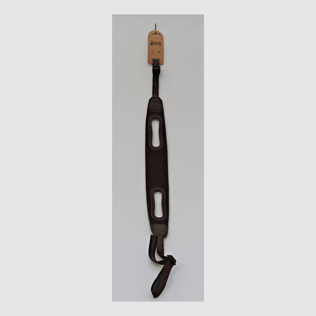 Rifle sling with hand hole – hand rest – brown