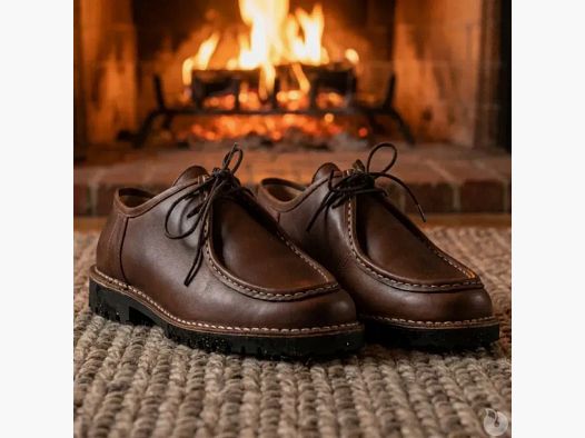 Zapatos Maquignon de cuero marrón con suela de goma 40 a 46