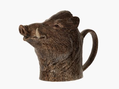 Lovergreen porcelain motif jug boar