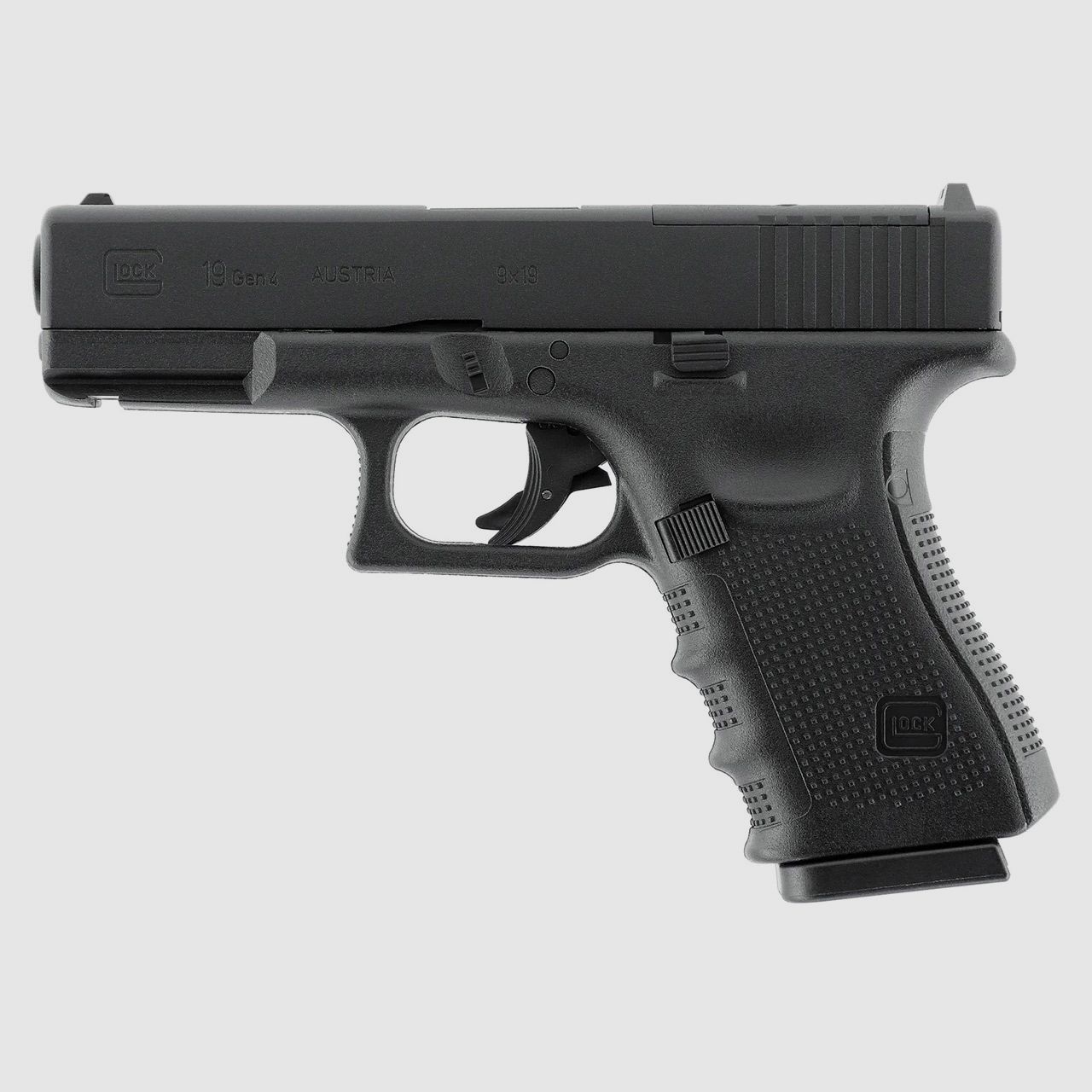 CO2 Softair Pistole Glock 19 Gen4 MOS Metallschlitten Kaliber 6 mm BB (P18)