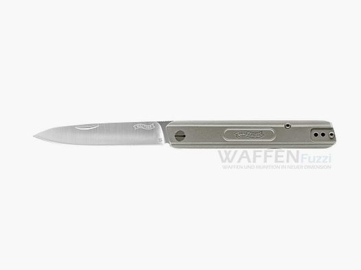 Zakmes Walther GFT D2 staal incl. leren hoes