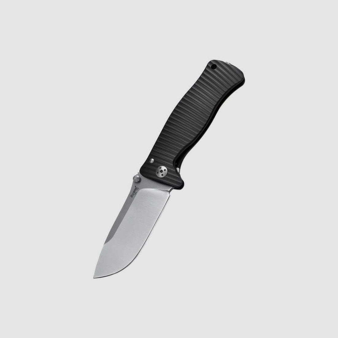 Lionsteel SR1 Aluminium Taschenmesser, Schwarz, Satiniert, D2