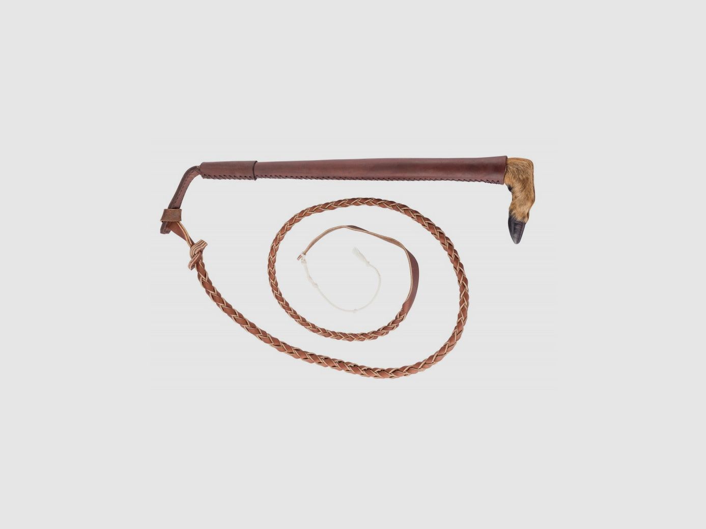 Luxus Jagdpeitsche mit Ledergriff, Lederflotte - Country