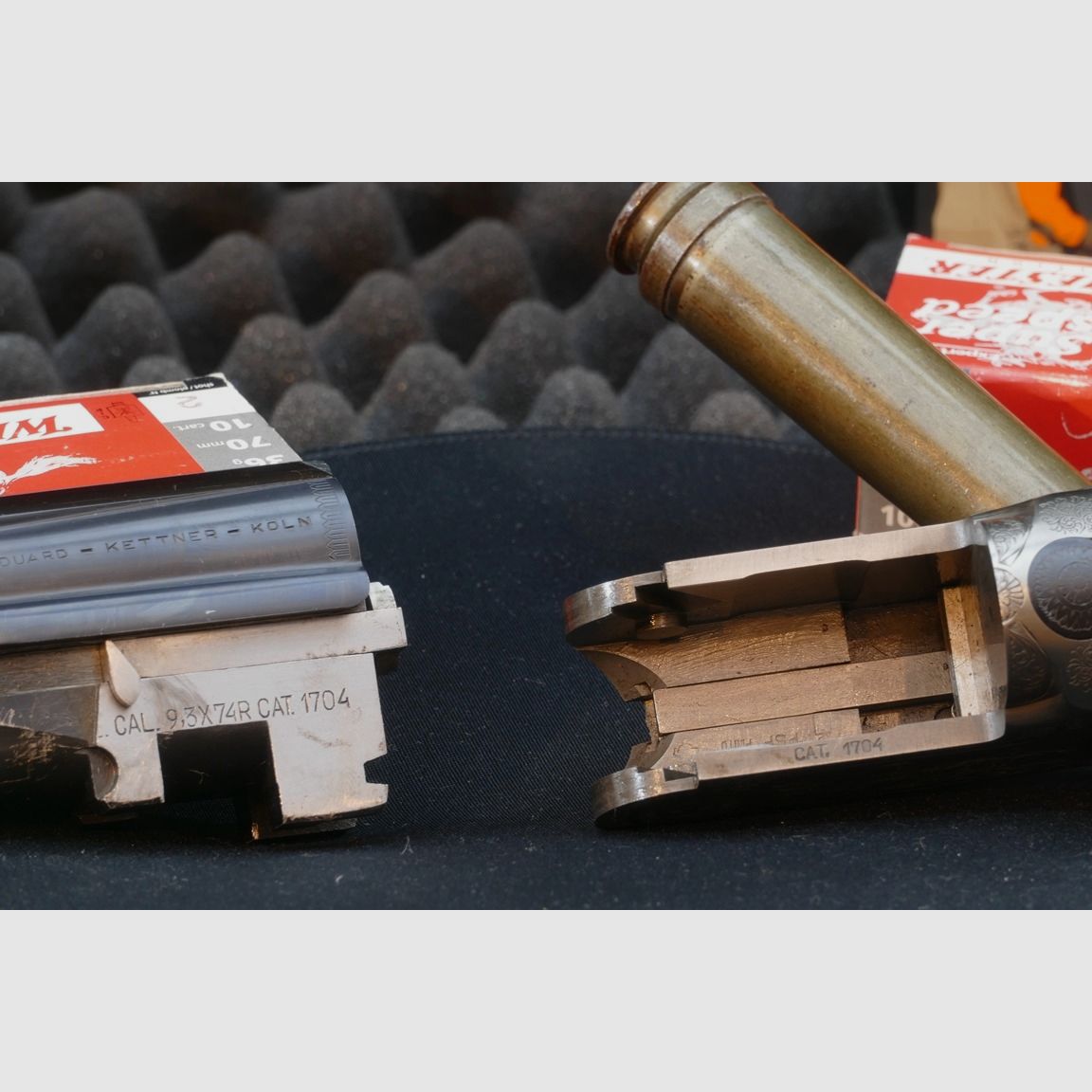 Break-open rifle, Kettner, Italian manufacturing, caliber 9.3x74R and 12/70.