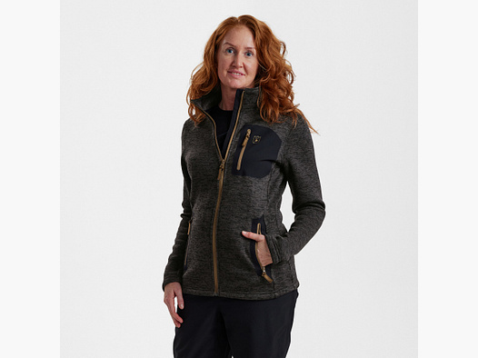 Deerhunter Lady Sarek Knitted Jacket Dark Grey melange 40