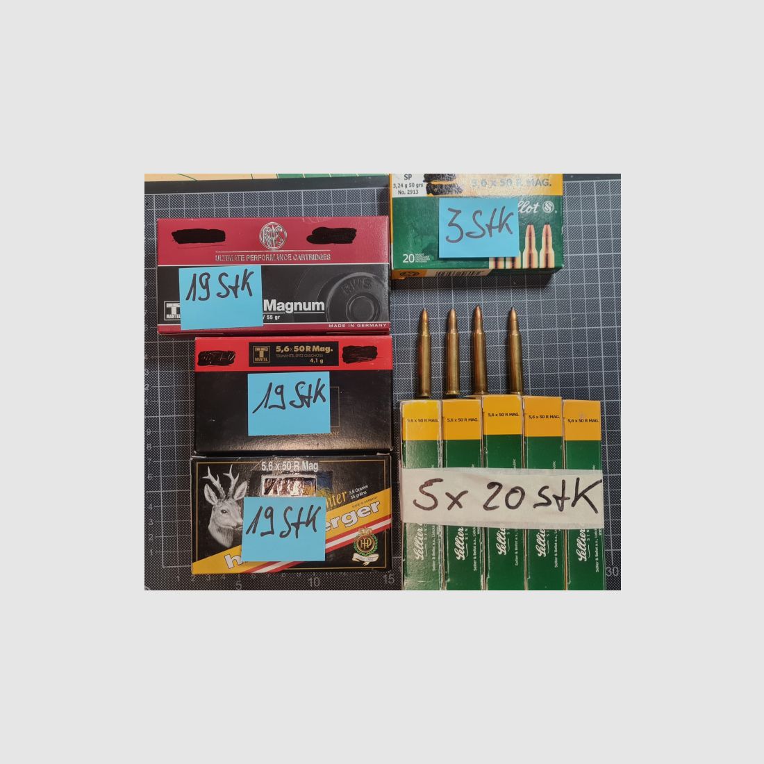 Konvolut gesamt 160 Stk -> 5,6 x 50 R Mag.