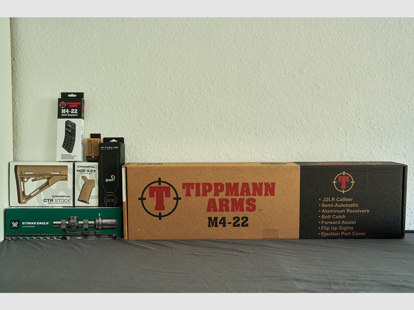 Tippmann Arms M4-22 LTE OD-Green .22 lr – ottime condizioni, circa 25 colpi, accessori Vortex/Hera/Magpul