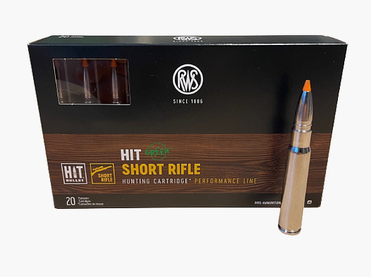 RWS 8x57 JS HIT Short Rifle 10,4 g 160 gr