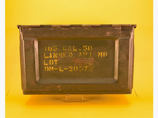 Original US Army M2 munitiekist voor Cal.50 van United / ca. bouwjaar 1942-1960 Een must have voor reenactment en voor elke Willys Jeep eigenaar
