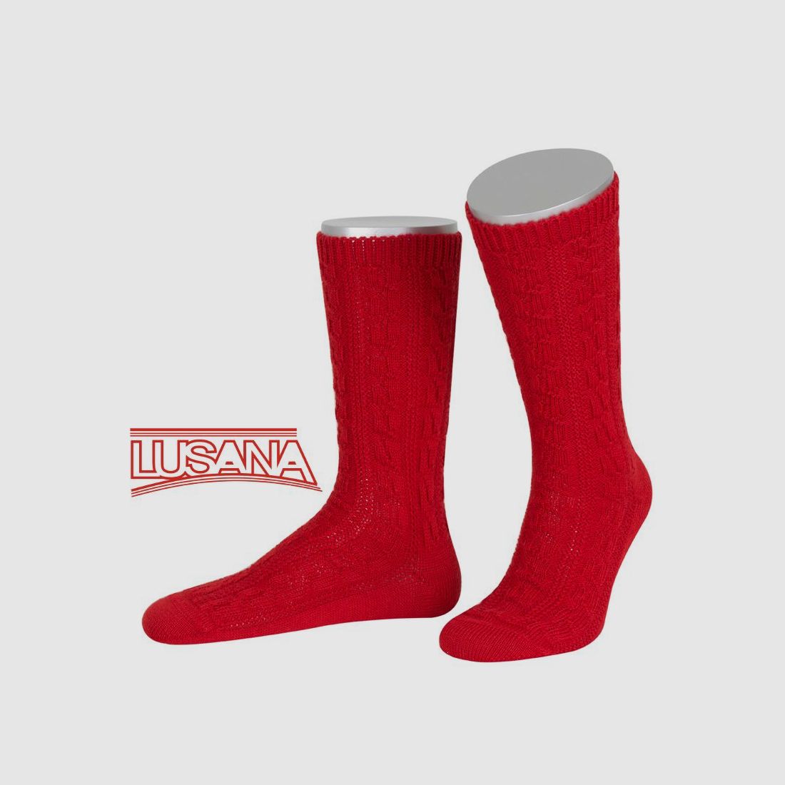 Chaussette traditionnelle Lusana en rouge (21)