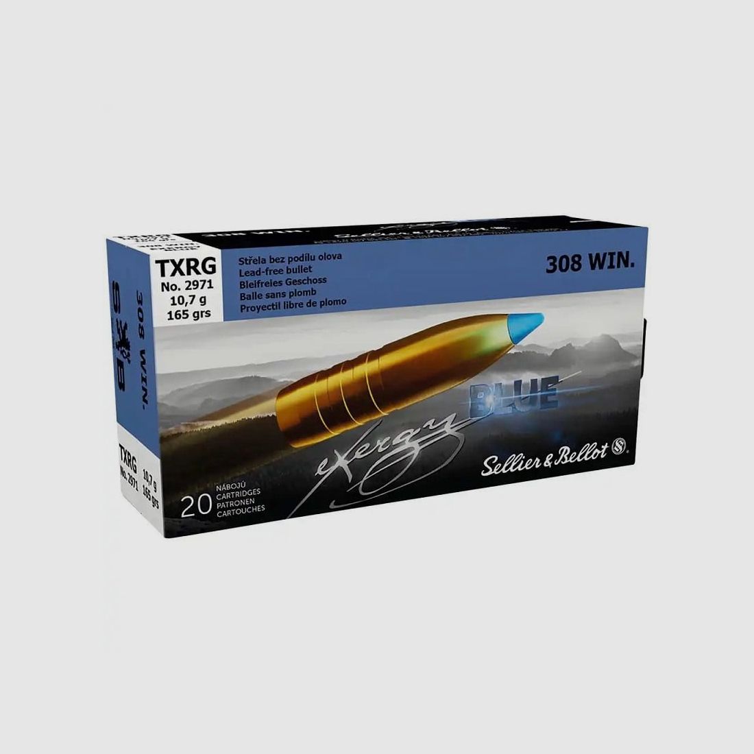 Sellier & Bellot .308Win. eXergy, TXRG Blue bleifrei 165gr.