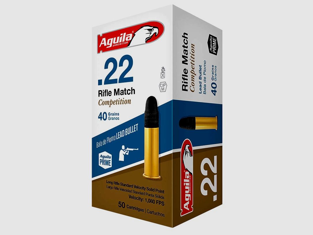Aguila Rifle Match Competition .22 LR 40GR LRN 50 cartucce