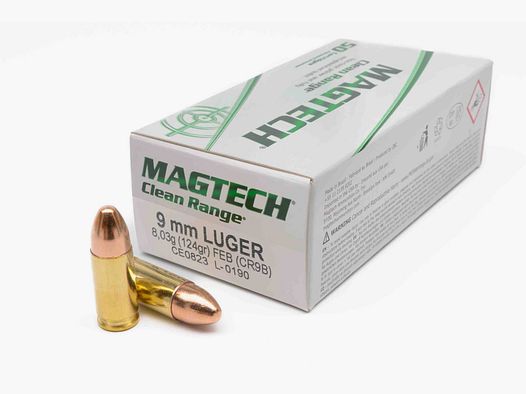 MAGTECH 9 mm Luger Clean Range FEB 8.0g/124grs.