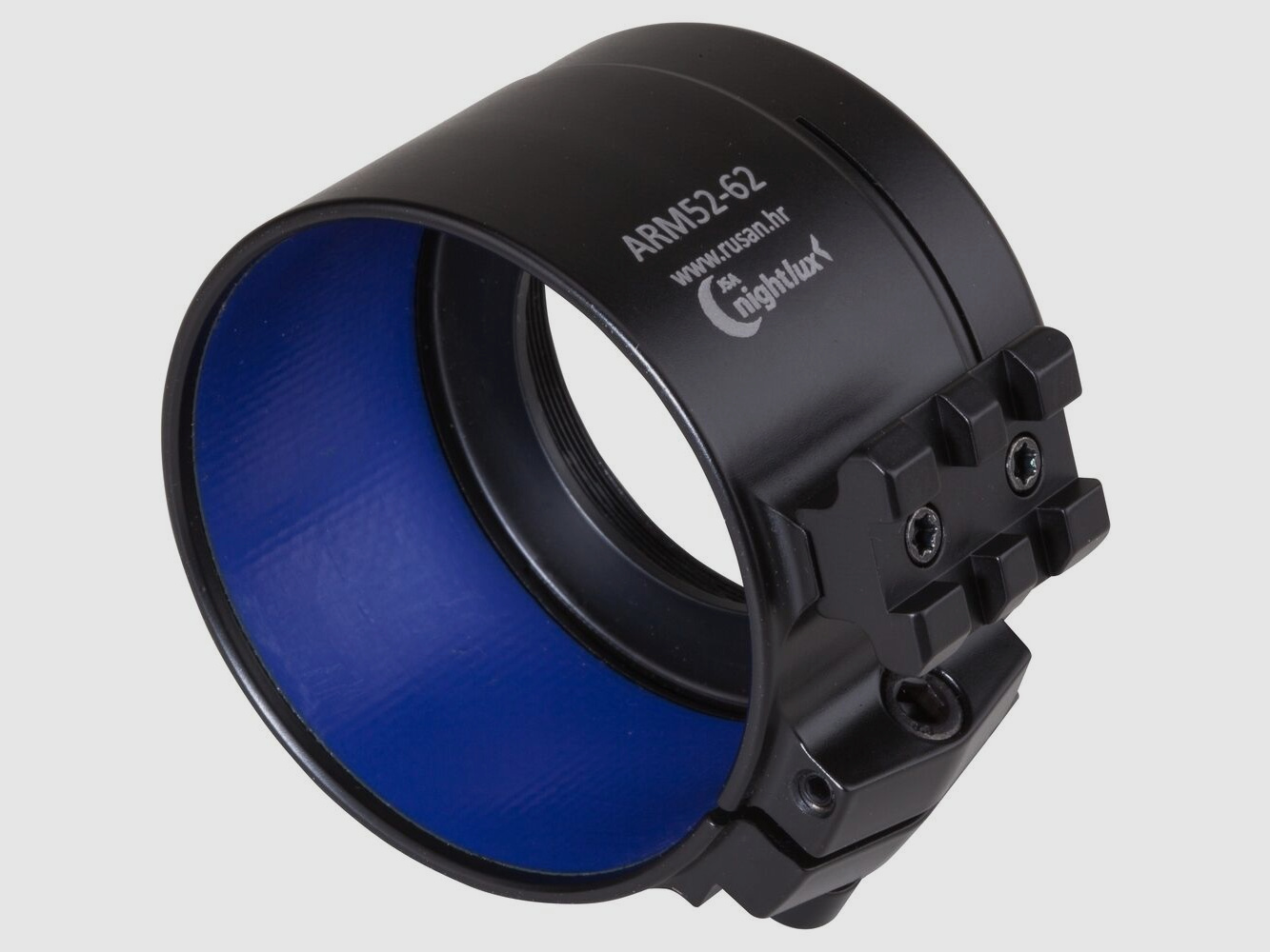 Adaptador óptico Rusan M52x0,75 48 mm - incluye riel Picatinny