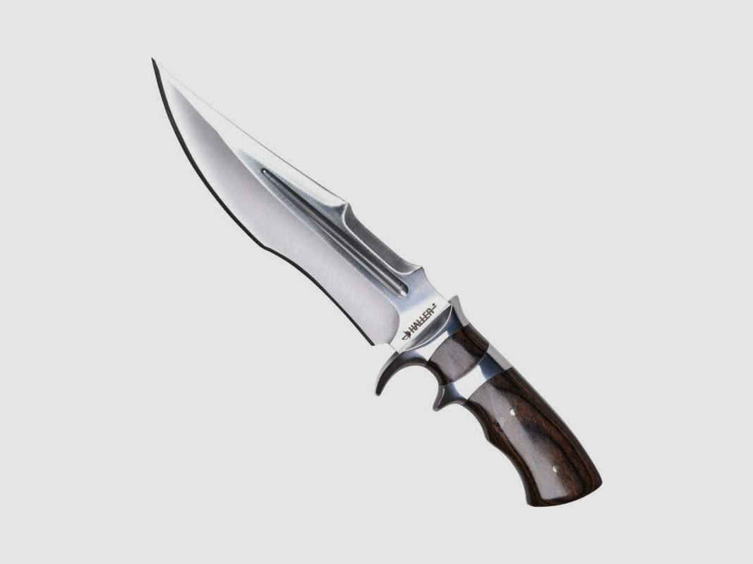 Cuchillo Bowie tradicional Haller con mango de madera de pakkaholz