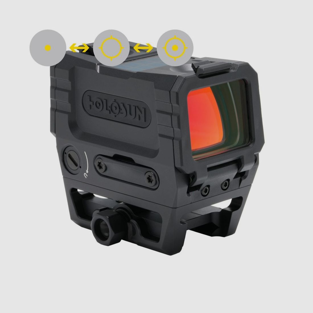 Holosun Reflexvisier AEMS-EVO-GD mit goldenem Wechselabsehen: 2MOA Dot & 65MOA Circledot, Bild 1 von 2