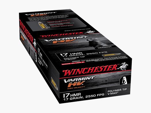 Winchester V-Max .17 HMR 17GR Polymer Tip 50 cartuchos