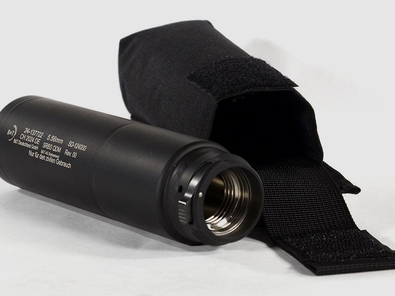 B&T QDM Slimline, Silenziatore per Fucile SRBS M.A.R.S, Cerakote RAL8000 (come G28)