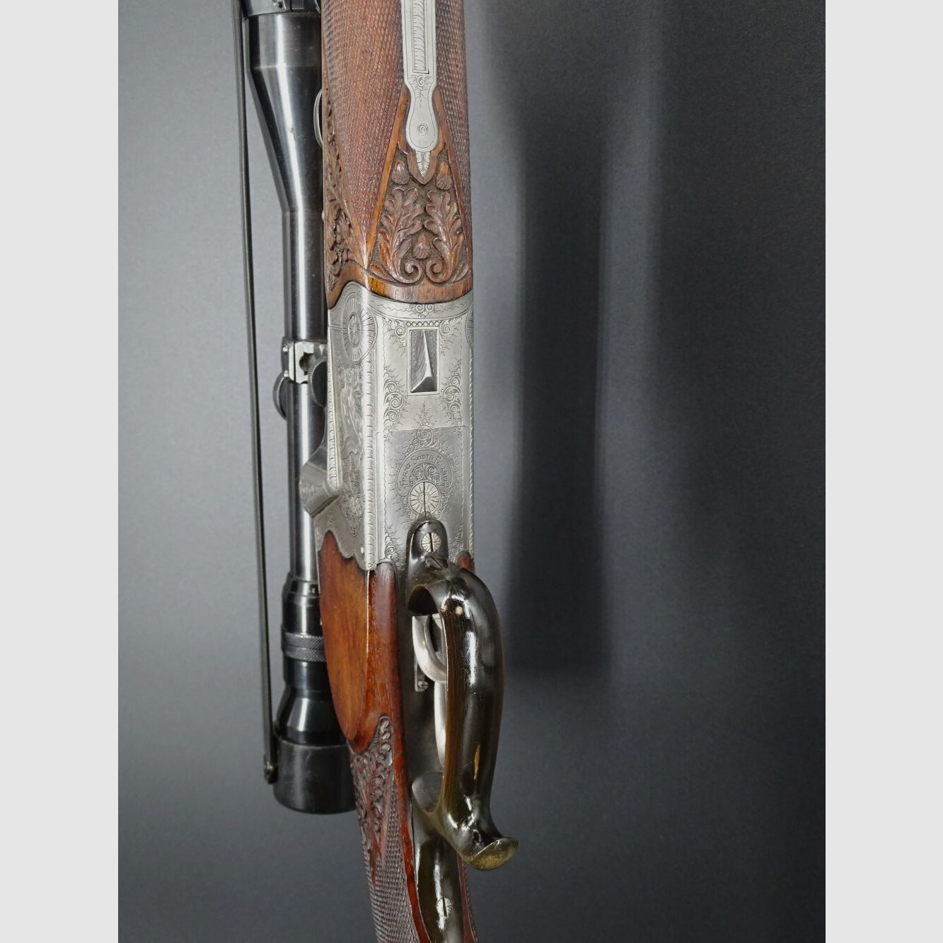 Sodia Kettner BBF Büffelhorn Stechersystem Gravur ZF Kahles Bockbüchsflinte
