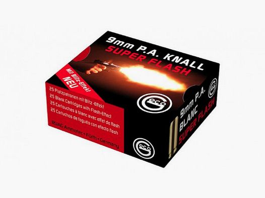 GECO SUPER- FLASHPATRONEN - 9MM P.A.K. - 25 SCHUSS