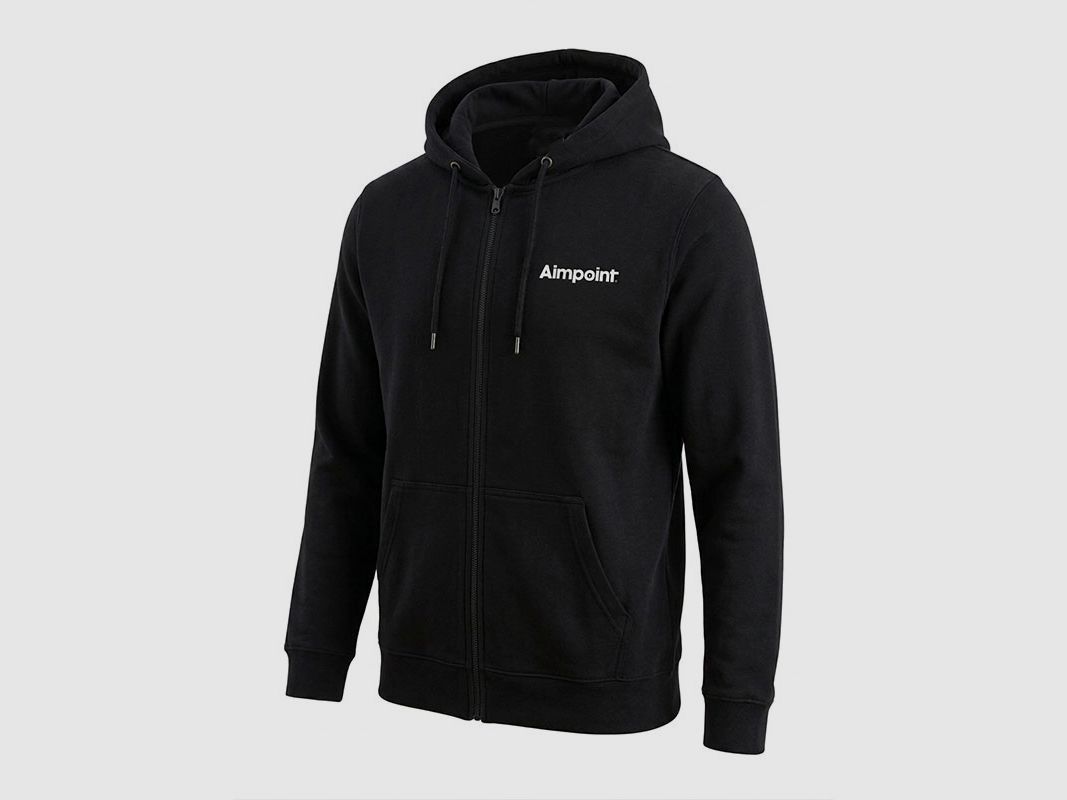 BLUZA Z KAPTUREM – AIMPOINT – ZIP CZARNY