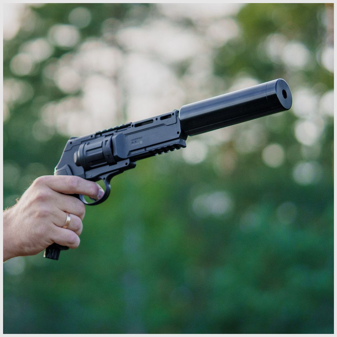 SCHALLDÄMPFER | SILENCER Thread 15x1 | CNC | SCHWARZ | L 16cm | HDR50 | HDP50