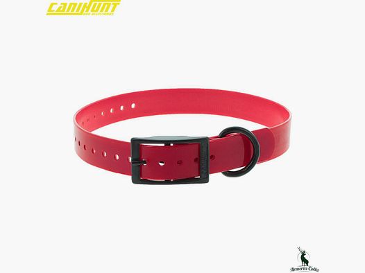 CaniHunt Halsband hohe Sichtbarkeit rot 2.5×0.25x65cm