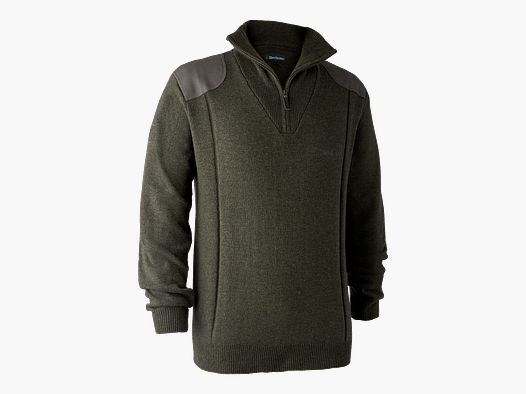 Deerhunter Sheffield Knit con cuello de cremallera Verde Melange L